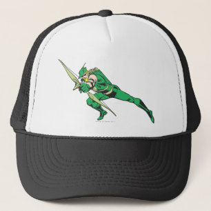 Green Arrow Crouches Trucker Hat