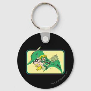 Green Arrow Head Shot Keychain