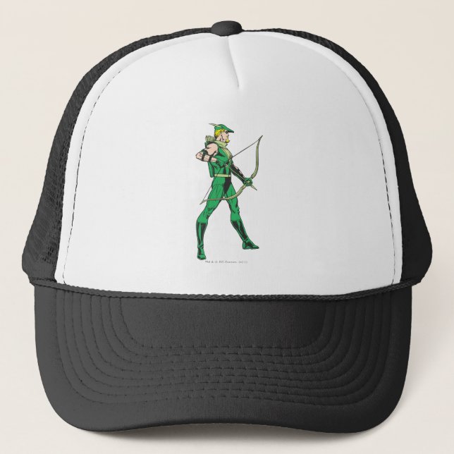 Green Arrow Profile Trucker Hat (Front)