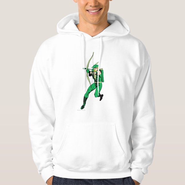 Green Arrow Shooting Arrow Hoodie (Front)