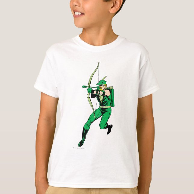 Green Arrow Shooting Arrow T-Shirt (Front)