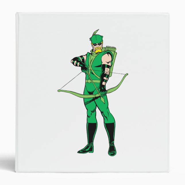 Green Arrow Standing with Bow Binder (Front)