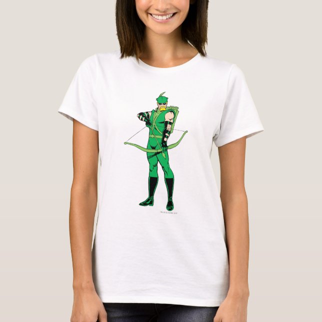 Green Arrow Standing with Bow T-Shirt (Front)