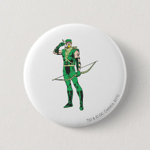 Green Arrow with Target 2 Inch Round Button