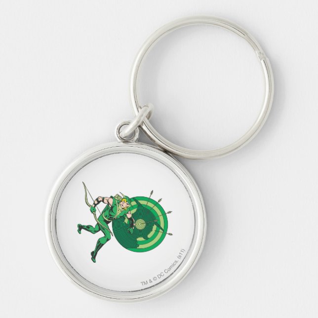 Green Arrow with Target 2 Keychain (Front)