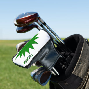 Green Art Deco Crown Design Golf Head Cover