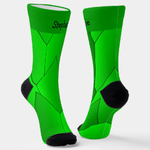 Green Art Deco Design Socks