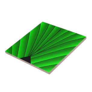 Green Art Deco Design Tile