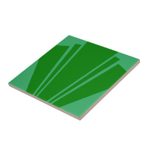 Green Art Deco Design Tile