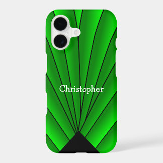 Green Art Deco Fan Design