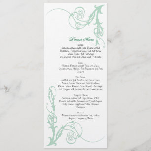 Green Art Nouveau Menu