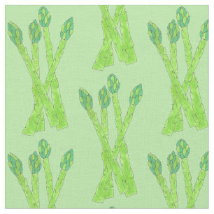 Green Asparagus Spears Vegetable Garden Veggie Veg Fabric
