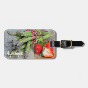 Green Asparagus with Strawberry Luggage Tag