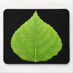 Green Aspen Leaf #11 Mouse Pad