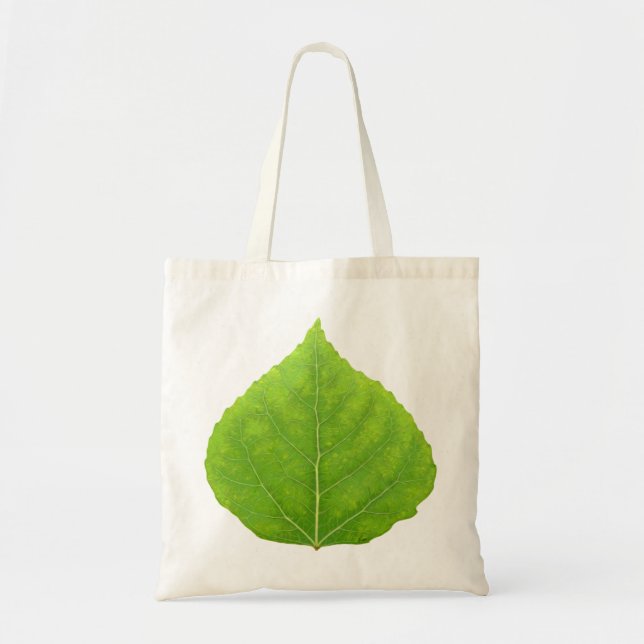 Green Aspen Leaf #11 Tote Bag (Front)