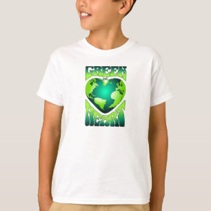 GREEN AT HEART Eco Environmentally Friendly Retro T-Shirt