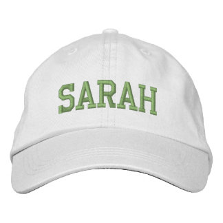 Green Athletic Block Monogram Custom Name Embroidered Hat