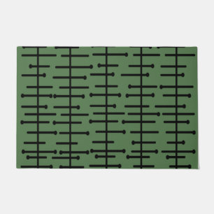 Green Atomic Lines Doormat