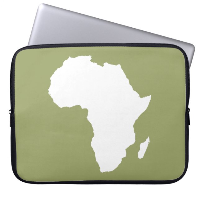 Green Audacious Africa Laptop Sleeve (Front)