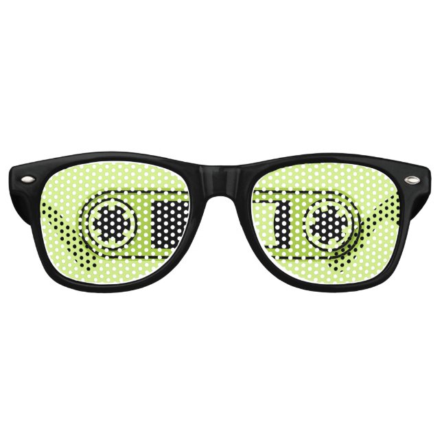 Green Audio Cassette Tape Retro Sunglasses (Front)