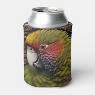 Green Australian Lorikeet Parrot, Can Cooler
