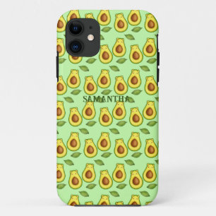 Green Avocado Cat  iPhone 11 Case