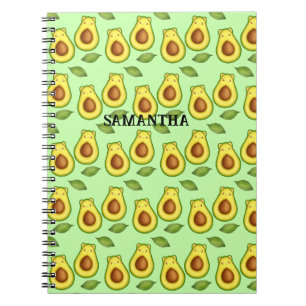 Green Avocado Cat  Notebook