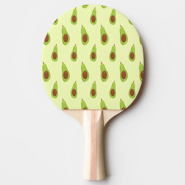 Green Avocado Ping Pong Paddle (Front)