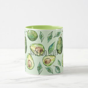 Green Avocados & Leaves Mug