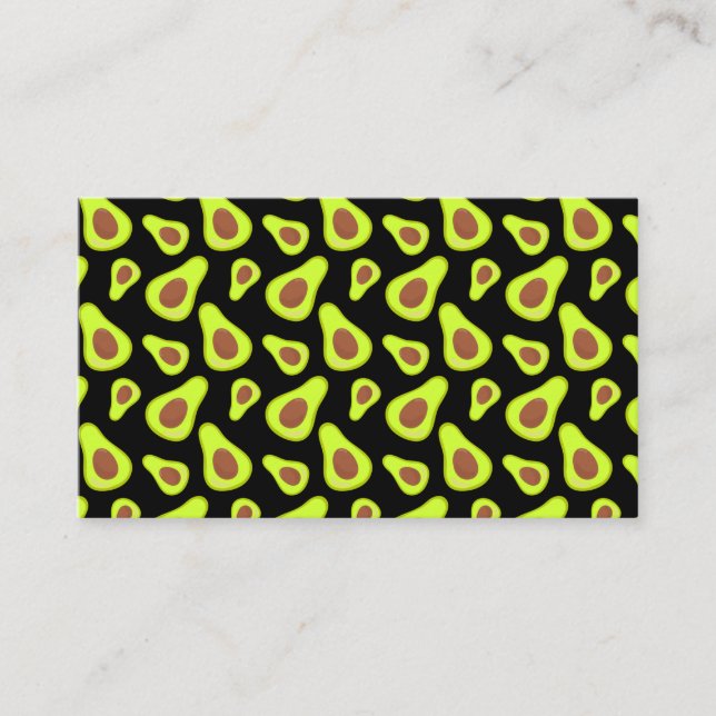 Green Avocados Vegetable Lover Veggie Healthy Food Business Card (Front)