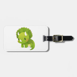 green baby cute dinosaur cartoon luggage tag