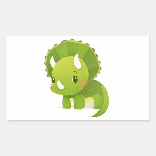 green baby cute dinosaur cartoon sticker (Front)