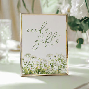 Green Baby In Bloom Wildflower Cards and  Gifts Poster