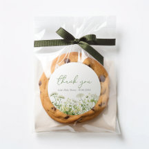 Green Baby In Bloom Wildflower Shower Favour