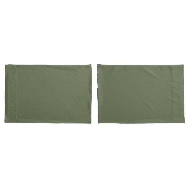 Green Back plus Green and white leaves  Pillowcase (Back-Set)
