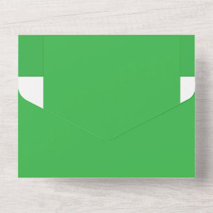 Green Background and White Border for a Modern Aes All In One Invitation