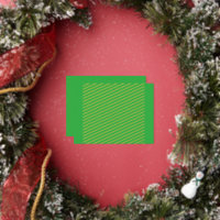 Green Background and White Border for a Modern Aes