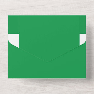 Green Background with White Border for Modern Aest All In One Invitation