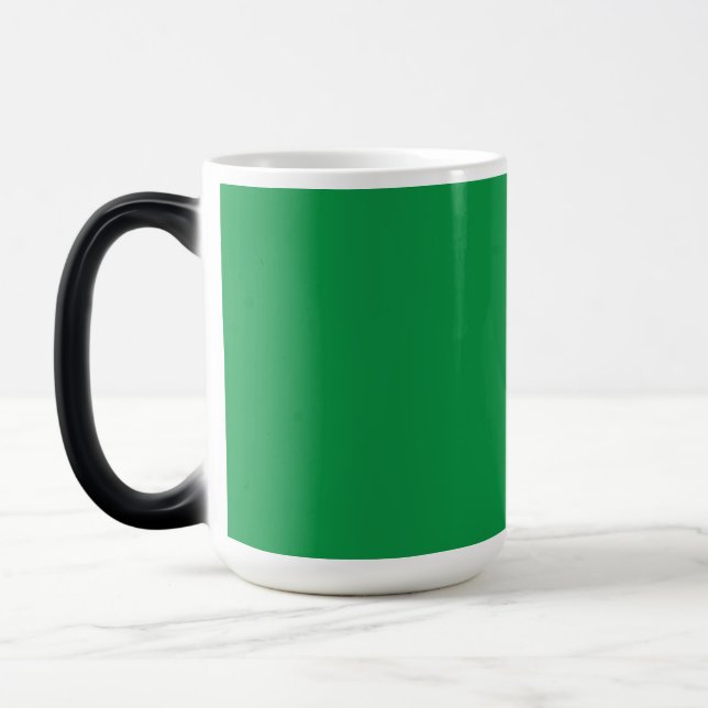 Green Background with White Border for Modern Aest Magic Mug (Left)