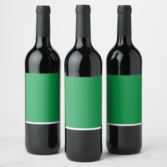 Green Background with White Border for Modern Aest Wine Label (Bottles)