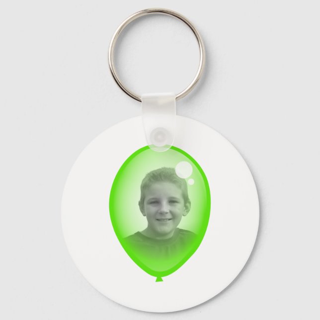 Green Balloon Template Keychain (Front)