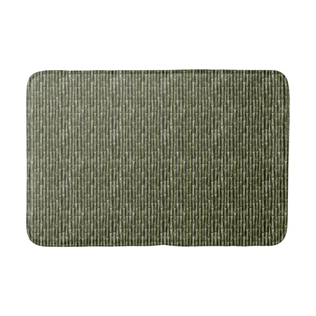 Green Bamboo Art Patterned Bath Mats (Front)