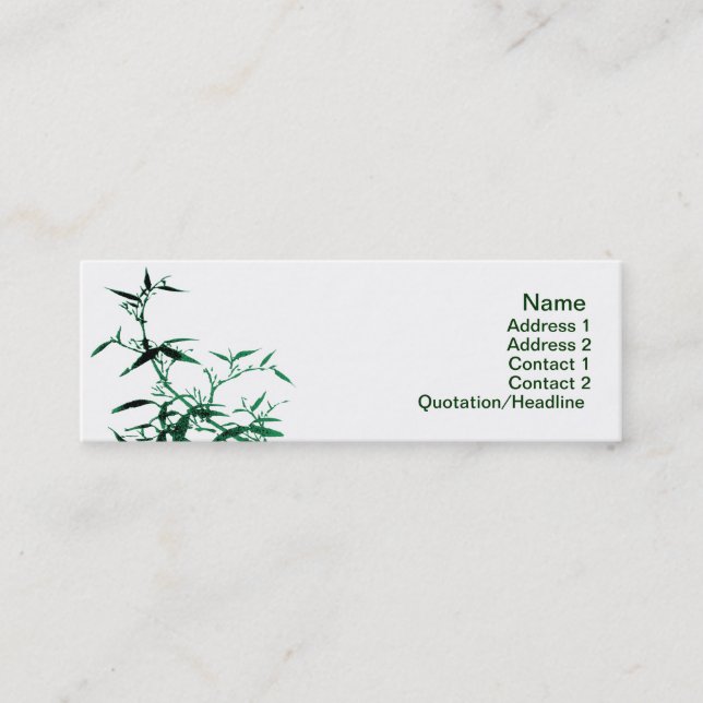 Green Bamboo Business Card (Front)