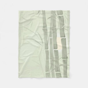 Green bamboo fleece blanket
