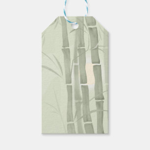 Green bamboo gift tags