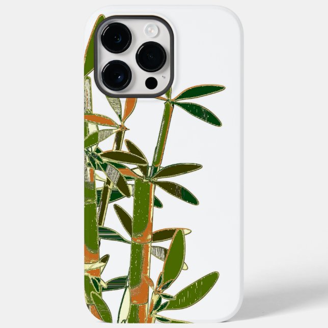 Green bamboo  isolated on white background Case-Mate iPhone case (Back)