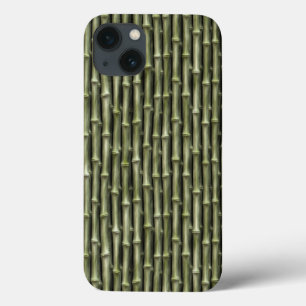 Green Bamboo Nature Pattern iPhone 13 Case