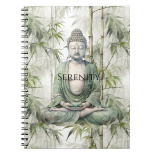 Green Bamboo Serenity Buddha Notebook