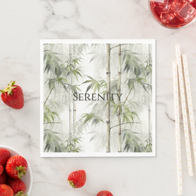 Green Bamboo Serenity Napkin (Insitu)