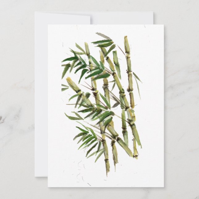 green bamboo thank you card (Front)